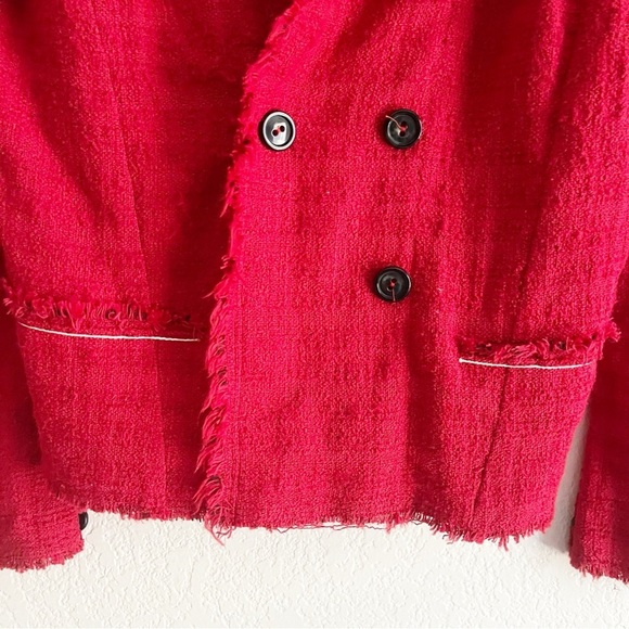 Isabel Marant Etoile Red Tweed Flenn Jacket Size 44 US 12 - Picture 6 of 10